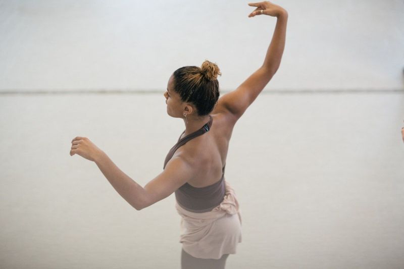 Training Program artist dancing in class at LINES Dance Center