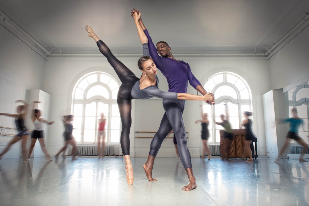 LINES BFA at Dominican graduates Ilaria Guerra and Jeffrey Van Sciver partnering at LINES Dance Center