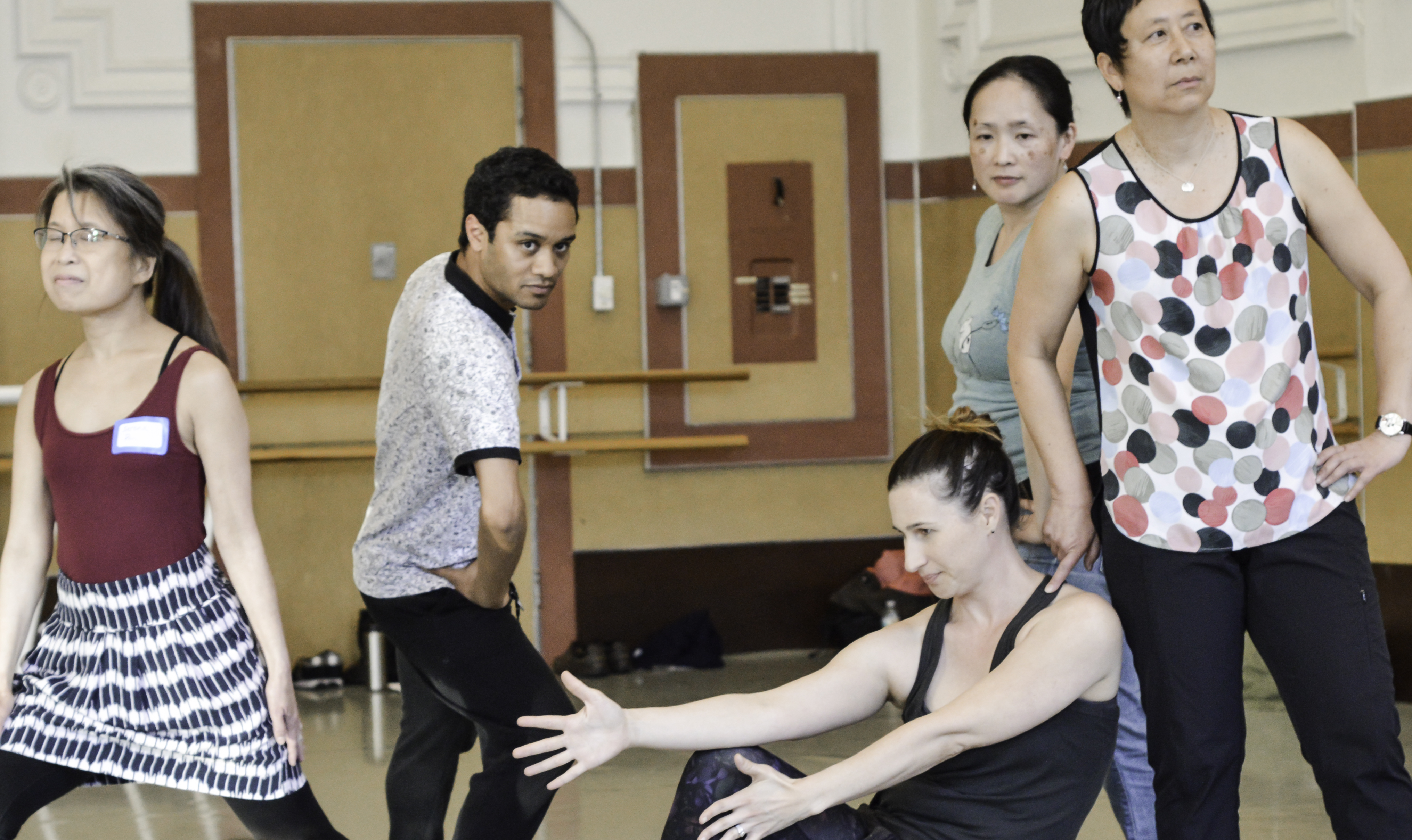 Kyle Limin participating in a HeART with LINES Professional Development Workshop at LINES Dance Center