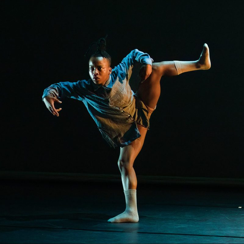 LINES Ballet Summer Program dancer Aphiwe November performing on stage
