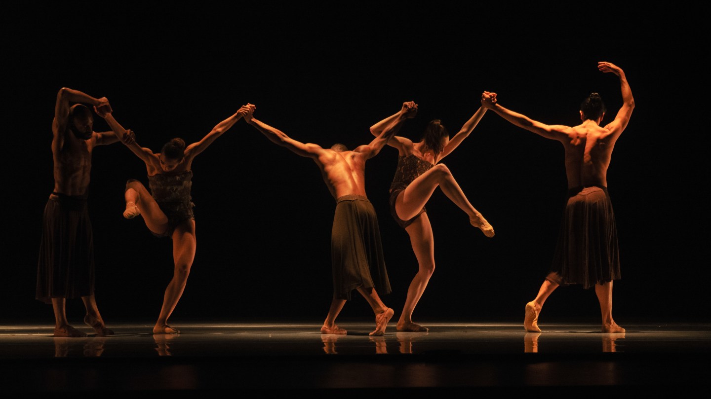 LINES Ballet company dancers performing "Deep River" on stage