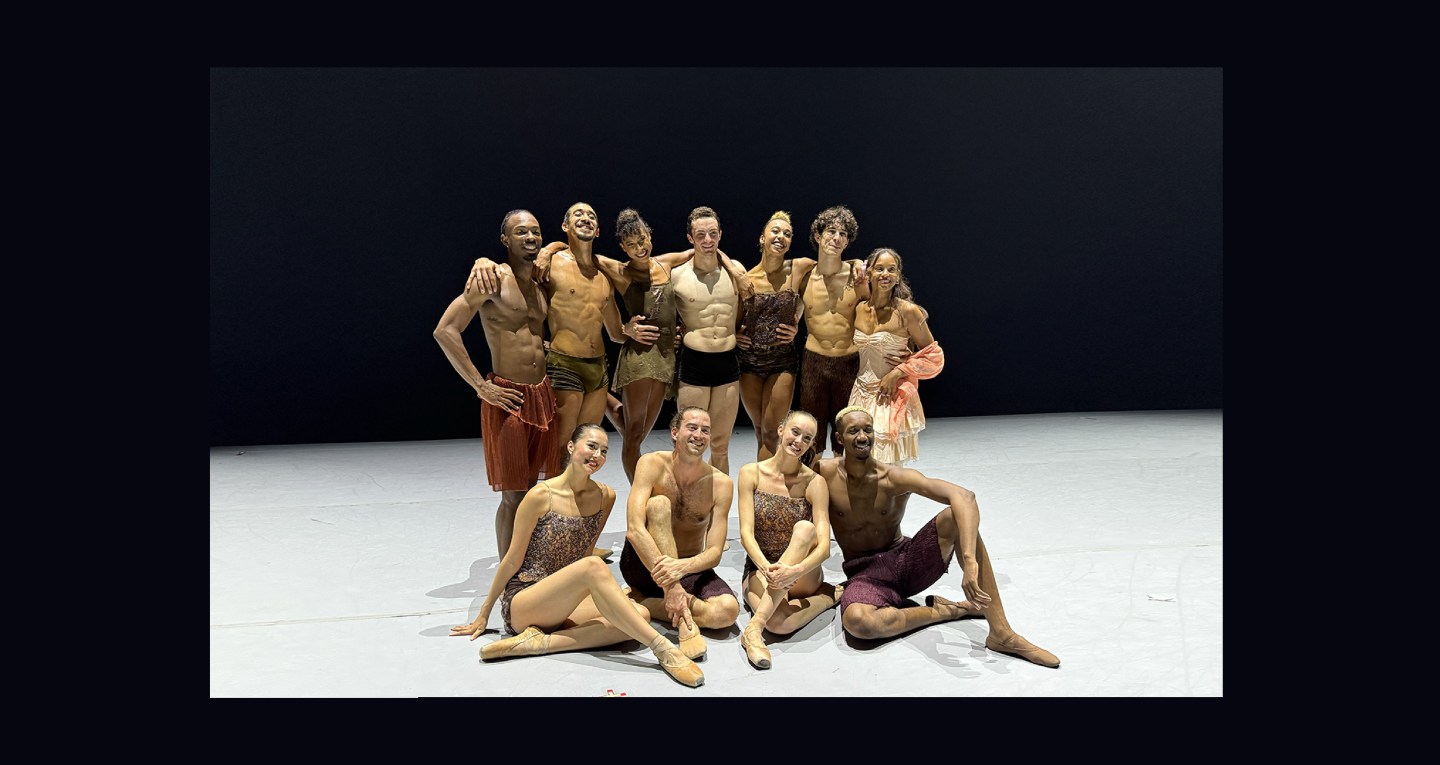 LINES Ballet Company Artists pose onstage after 'Deep River' Fall 2025